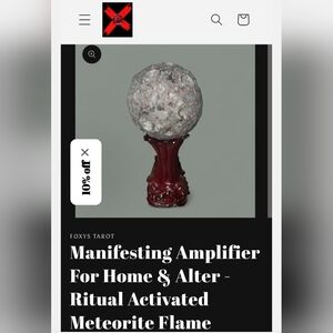 Meteorite Flame Ritual Energy Protecter / Manifesting Amplifier